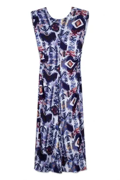 Slowlove Vestido estampado hombreras Multicolor