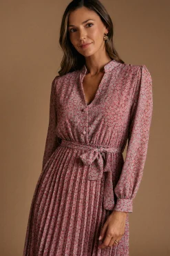 Polín Et Moi Vestido flores Malva Rosa Best