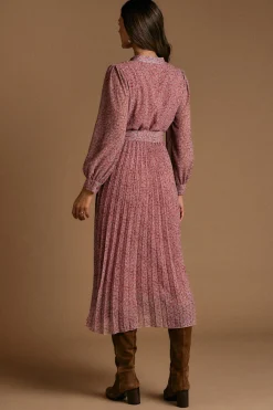 Polín Et Moi Vestido flores Malva Rosa Best