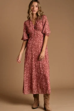 Polín Et Moi Vestido flores maquillaje Rosa Hot