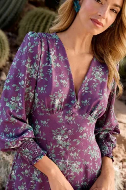 Polín Et Moi Vestido flores morado Lila Clearance