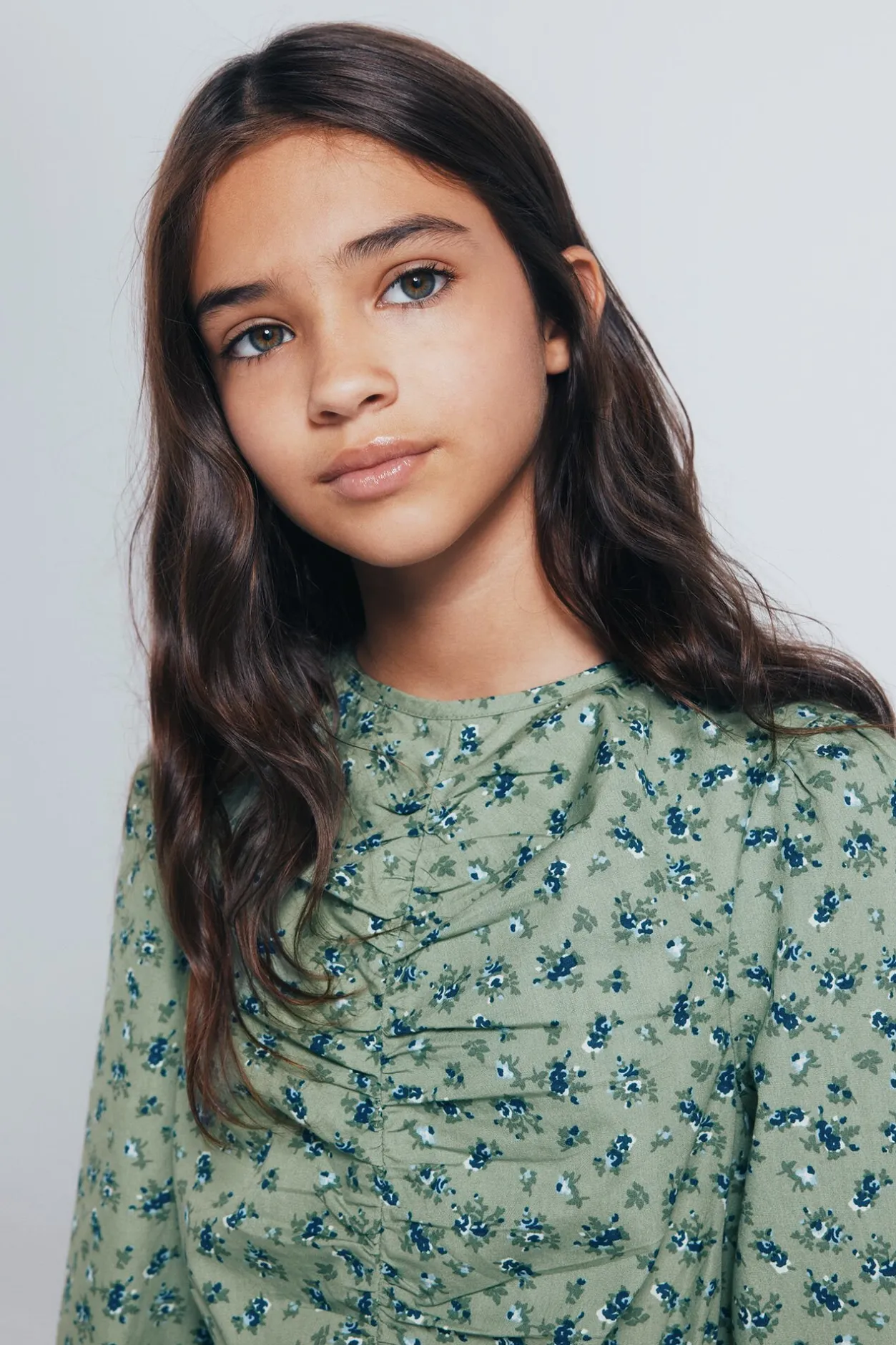 Springfield Kids Vestido flores niña verde New