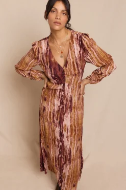 Slowlove Vestido Frunce estampado Multicolor New