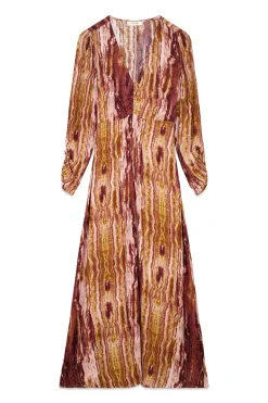 Slowlove Vestido Frunce estampado Multicolor New