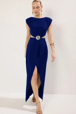 Trendyol Vestido largo azul Discount
