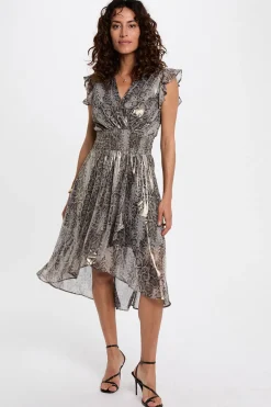 Morgan Vestido largo cruzado Multicolor Online