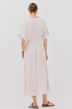 Cortefiel Vestido largo encaje Arena Outlet