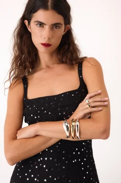 Pedro del Hierro Vestido largo espejos Negro New