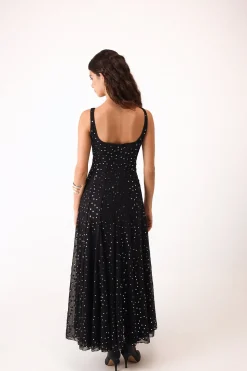 Pedro del Hierro Vestido largo espejos Negro New