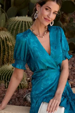 Polín Et Moi Vestido largo estampado Azul Sale