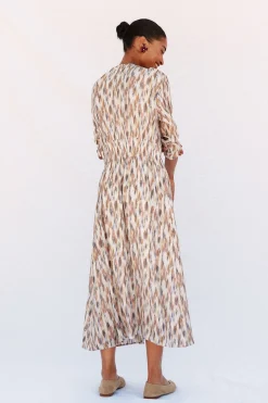 Cortefiel Vestido largo estampado Multicolor Clearance