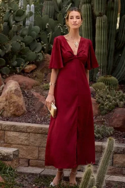 Polín Et Moi Vestido largo estampado Rojo Clearance