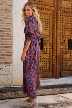 Polín Et Moi Vestido largo estampado Estampado verde New