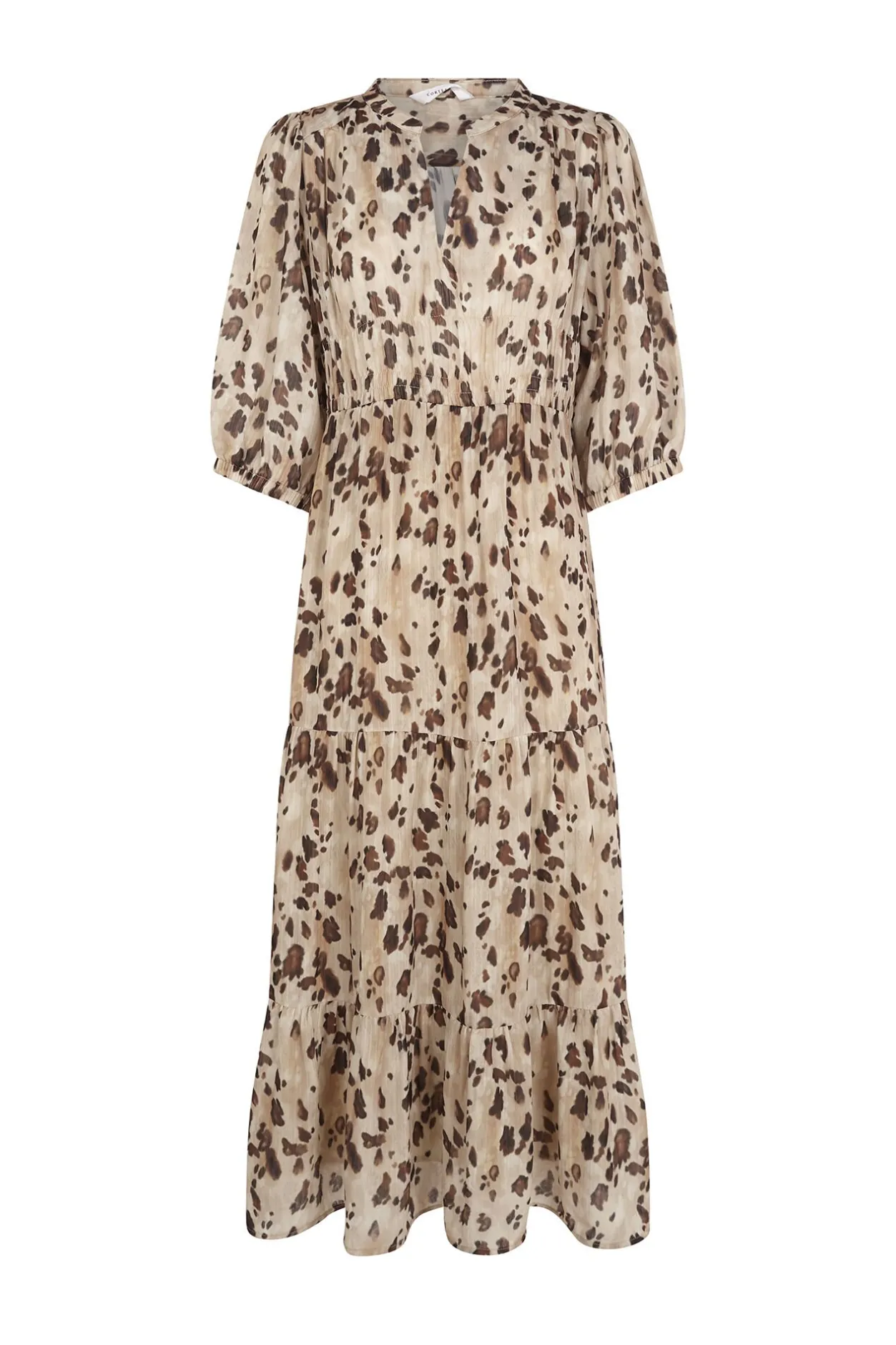 Cortefiel Vestido largo estampado ajustado Multicolor Best