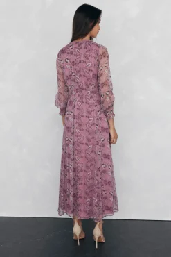 Pedro del Hierro Vestido largo fluido Morado