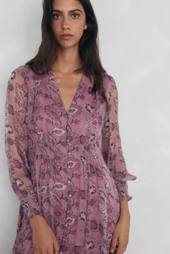 Pedro del Hierro Vestido largo fluido Morado