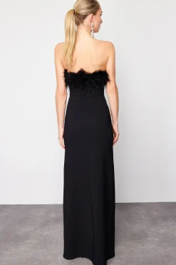 Trendyol Vestido largo palanbra de honor negro Hot