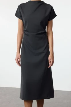 Trendyol Vestido midi gris Clearance