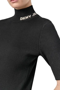 DKNY Vestido midi negro Sale