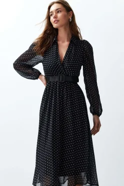 Trendyol Vestido midi negro Best