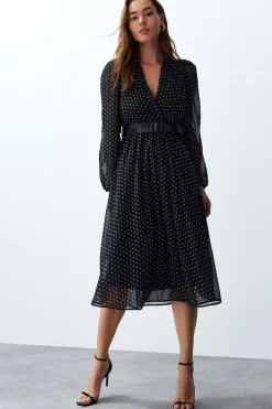 Trendyol Vestido midi negro Best