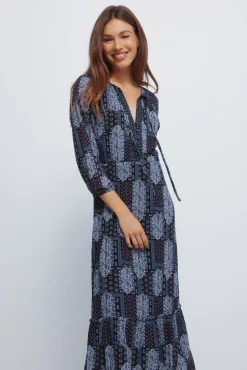 Springfield Vestido midi boho azul
