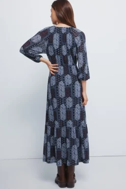 Springfield Vestido midi boho azul