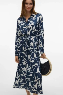 Vero Moda Vestido midi camisero Azul marino Hot