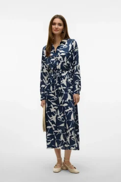 Vero Moda Vestido midi camisero Azul marino Hot