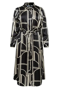 Vero Moda Curve Vestido midi camisero talla grande Negro Hot