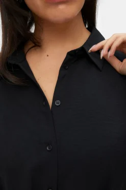 Vero Moda Curve Vestido midi camisero talla grande Negro New