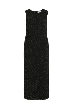 Vila Vestido midi con brillos Negro Best