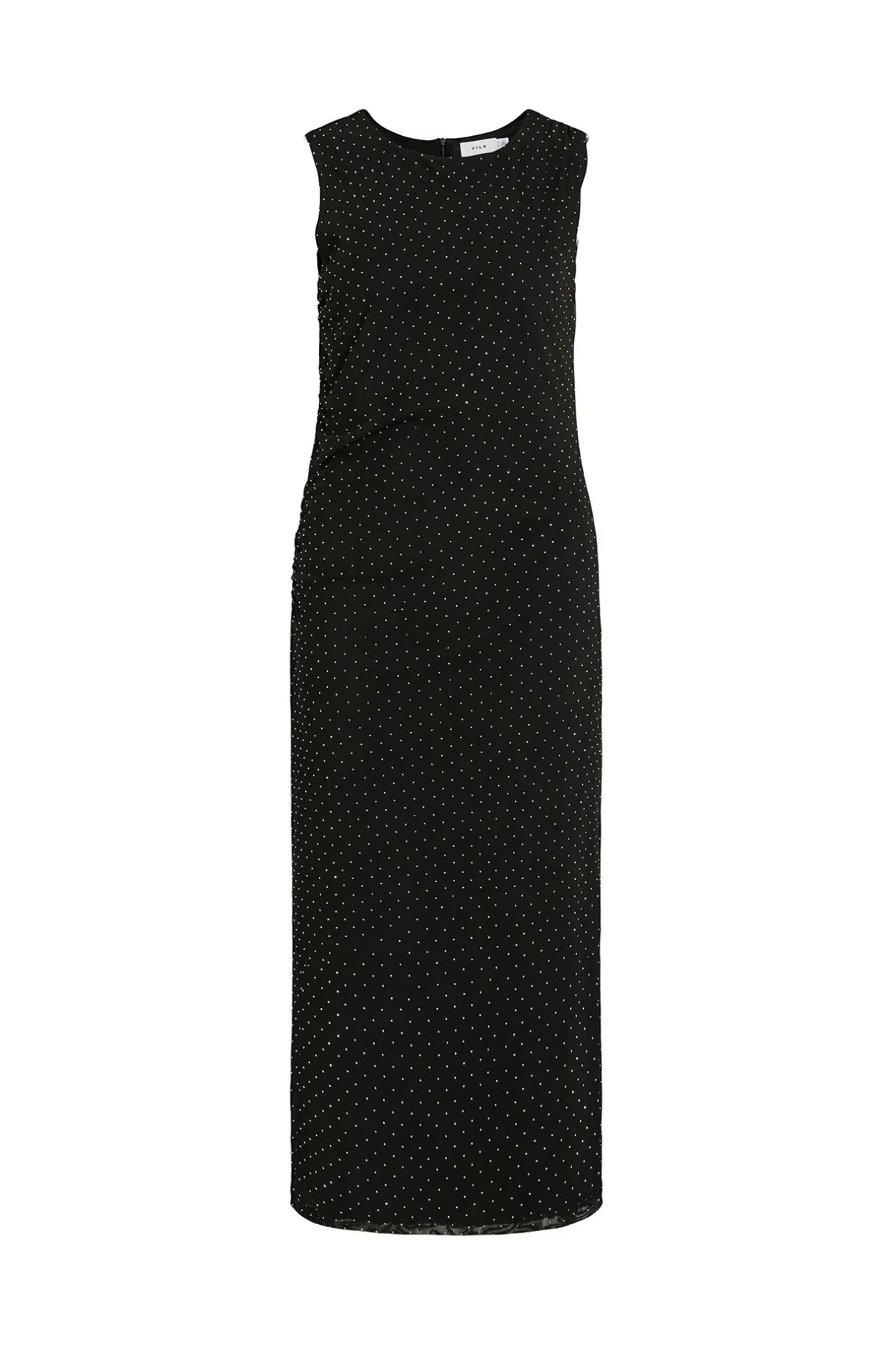 Vila Vestido midi con brillos Negro Best