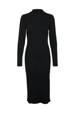Vero Moda Vestido midi de manga larga Negro