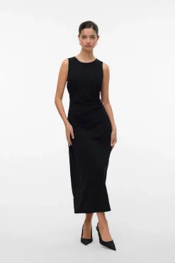 Vero Moda Vestido midi detalle hebilla Negro Best