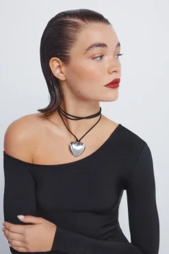 Springfield Vestido midi drapeado escote asimétrico negro Outlet