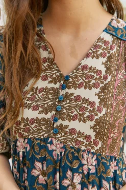 Jaase Vestido midi Eve estampado Nomade Multicolor Hot