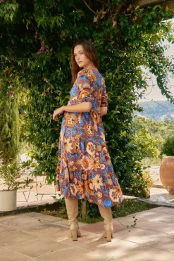 Jaase Vestido midi Eve estampado tierra Multicolor Hot