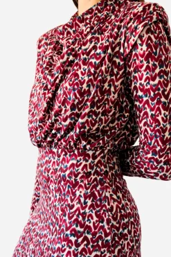 Cuplé Vestido midi punto estampado geometrico Multicolor New