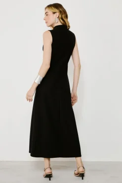 Vila Vestido midi sin mangas Negro New