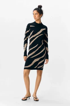 Object Vestido punto estampado Multicolor Discount