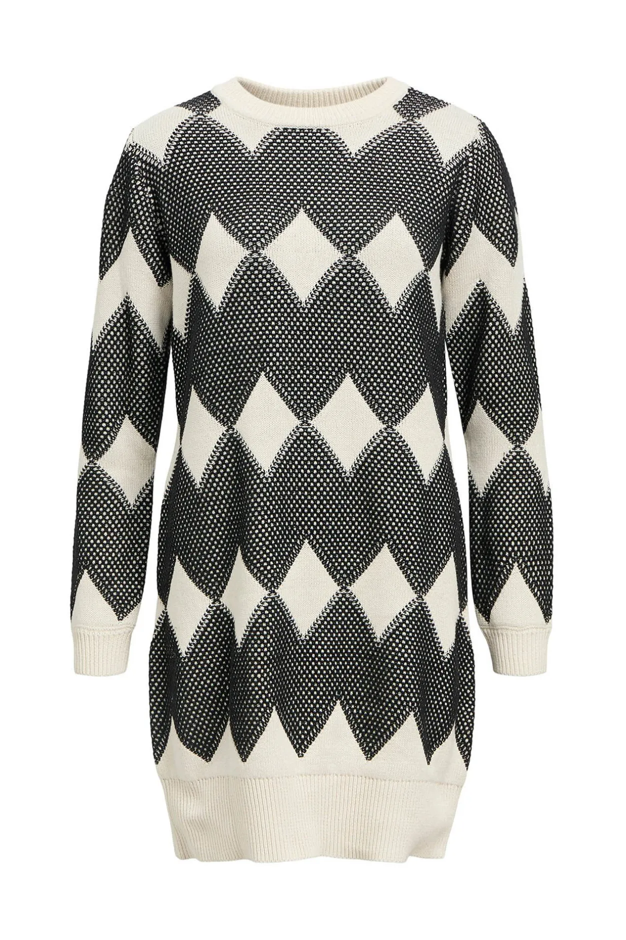 Object Vestido punto estampado Blanco