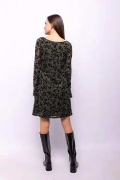 Object Vestido tejido flocado Gris oscuro Discount