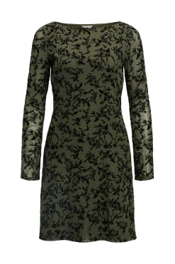 Object Vestido tejido flocado Gris oscuro Discount