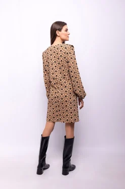 Object Vestido tejido textura Marr&oacute;n Best