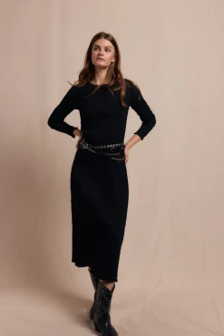 Slowlove Vestido textura elastico Negro Hot