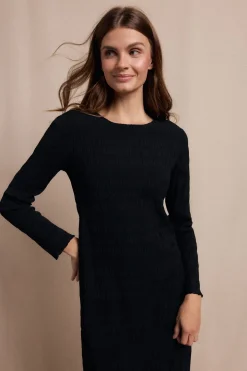 Slowlove Vestido textura elastico Negro Hot