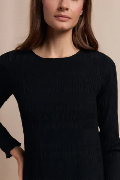 Slowlove Vestido textura elastico Negro Hot