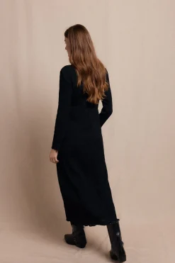 Slowlove Vestido textura elastico Negro Hot