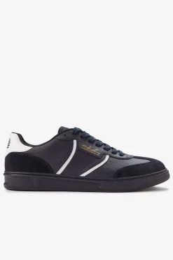 Fred Perry Zapatilla B4 embossed leather/suede Azul marino New